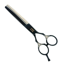 Professional Japanese Black Hair Thinning Shears | Hand Made | 6 Inch BUYBARBER.COM