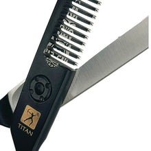 Professional Japanese Black Hair Thinning Shears | Hand Made | 6 Inch BUYBARBER.COM