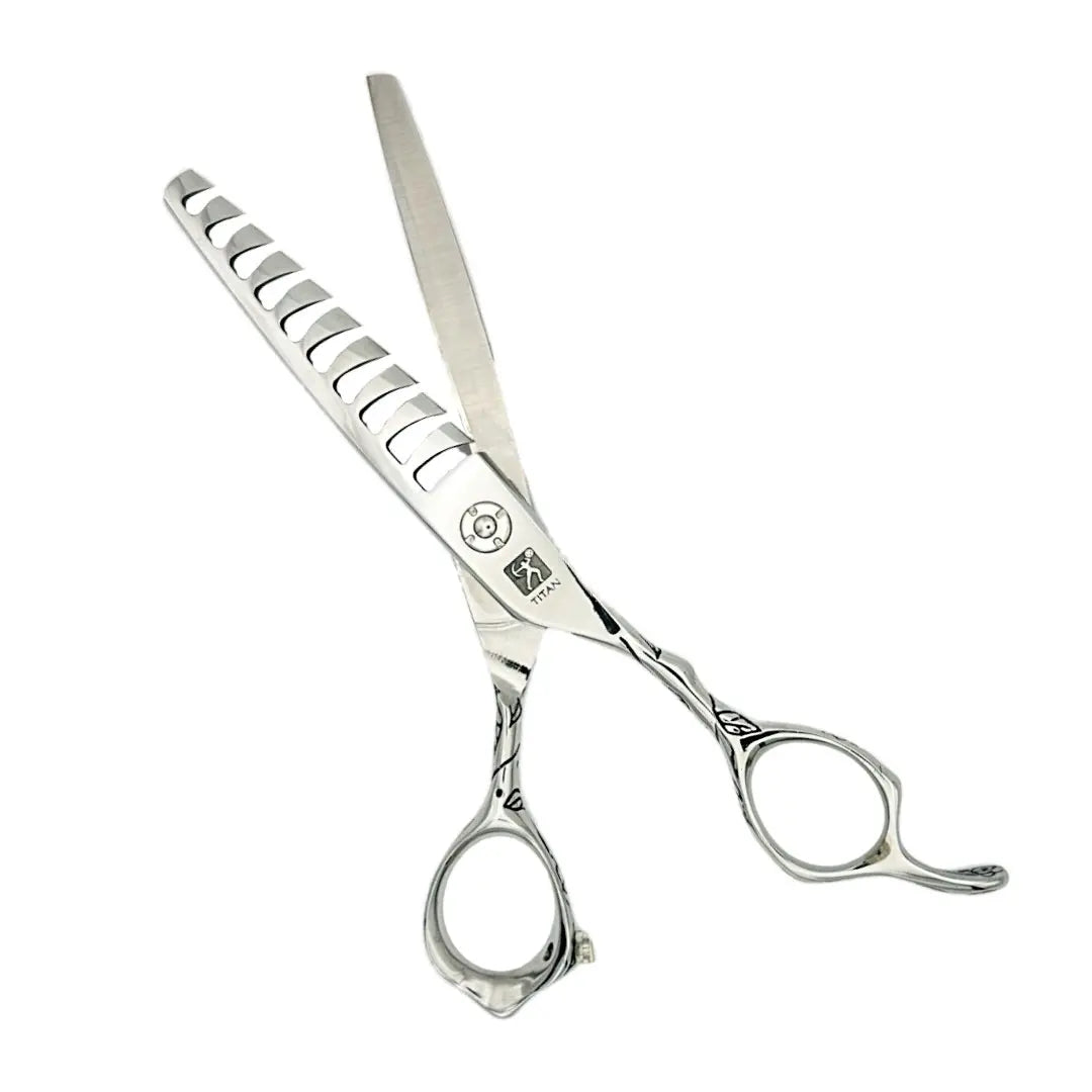 Professional Japanese 10 Teeth Micro-Cut Hair Thinning Shears | 440C | 6 Inch - BUYBARBER.COM