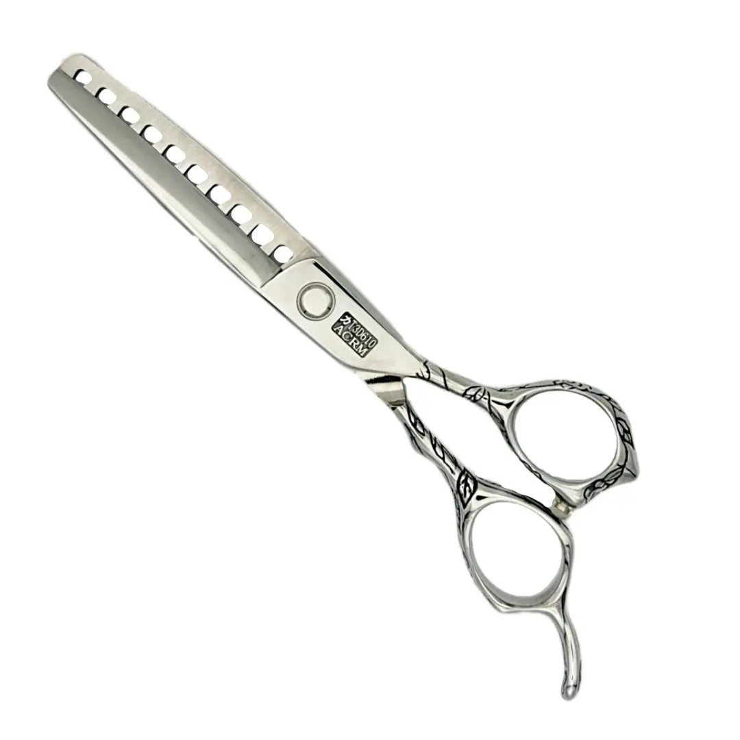 Professional Japanese 10 Teeth Micro-Cut Hair Thinning Shears | 440C | 6 Inch - BUYBARBER.COM