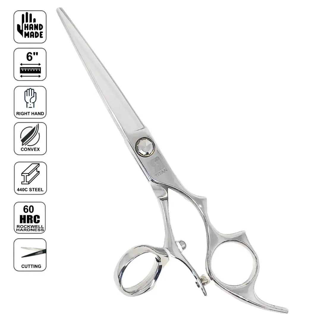 Professional Japanese Swivel Hair Cutting Shears | Handmade | 6 Inch | 440C Steel BUYBARBER.COM