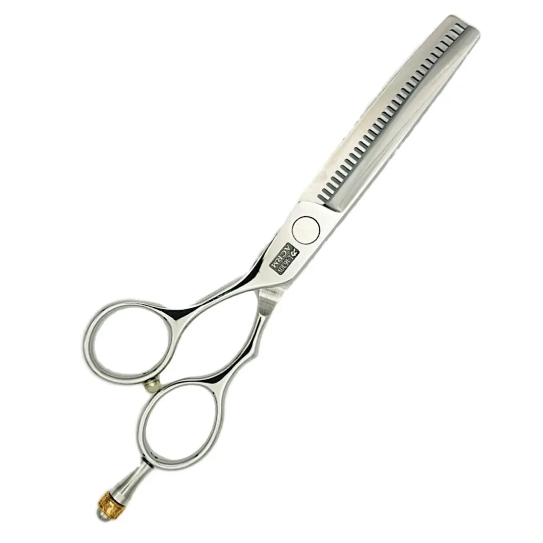 Professional Left-Handed Japanese Hair Thinning Shears | Hand Made | 6 Inch | 440C Stainless Steel - BUYBARBER.COM