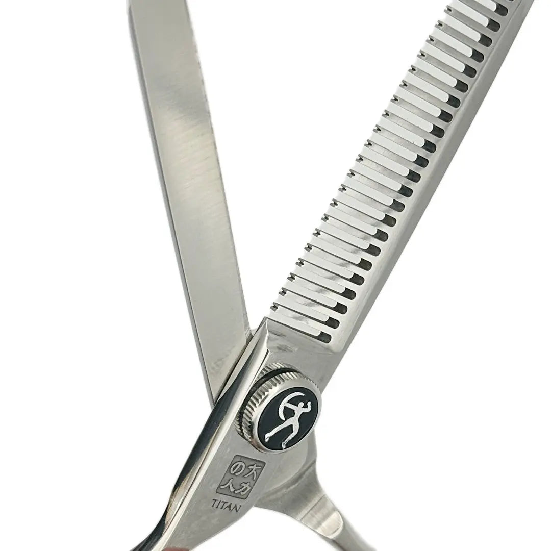 Professional Left-Handed Japanese Hair Thinning Shears | Hand Made | 6 Inch | 440C Stainless Steel - BUYBARBER.COM