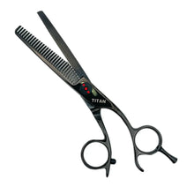 Professional Japanese Black Hair Thinning Shears | Hand Made | 6 Inch | 440C - BUYBARBER.COM