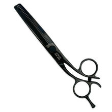 Professional Japanese Black Hair Thinning Shears | Hand Made | 6 Inch | 440C - BUYBARBER.COM