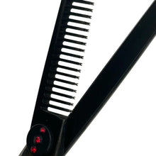 Professional Japanese Black Hair Thinning Shears | Hand Made | 6 Inch | 440C - BUYBARBER.COM