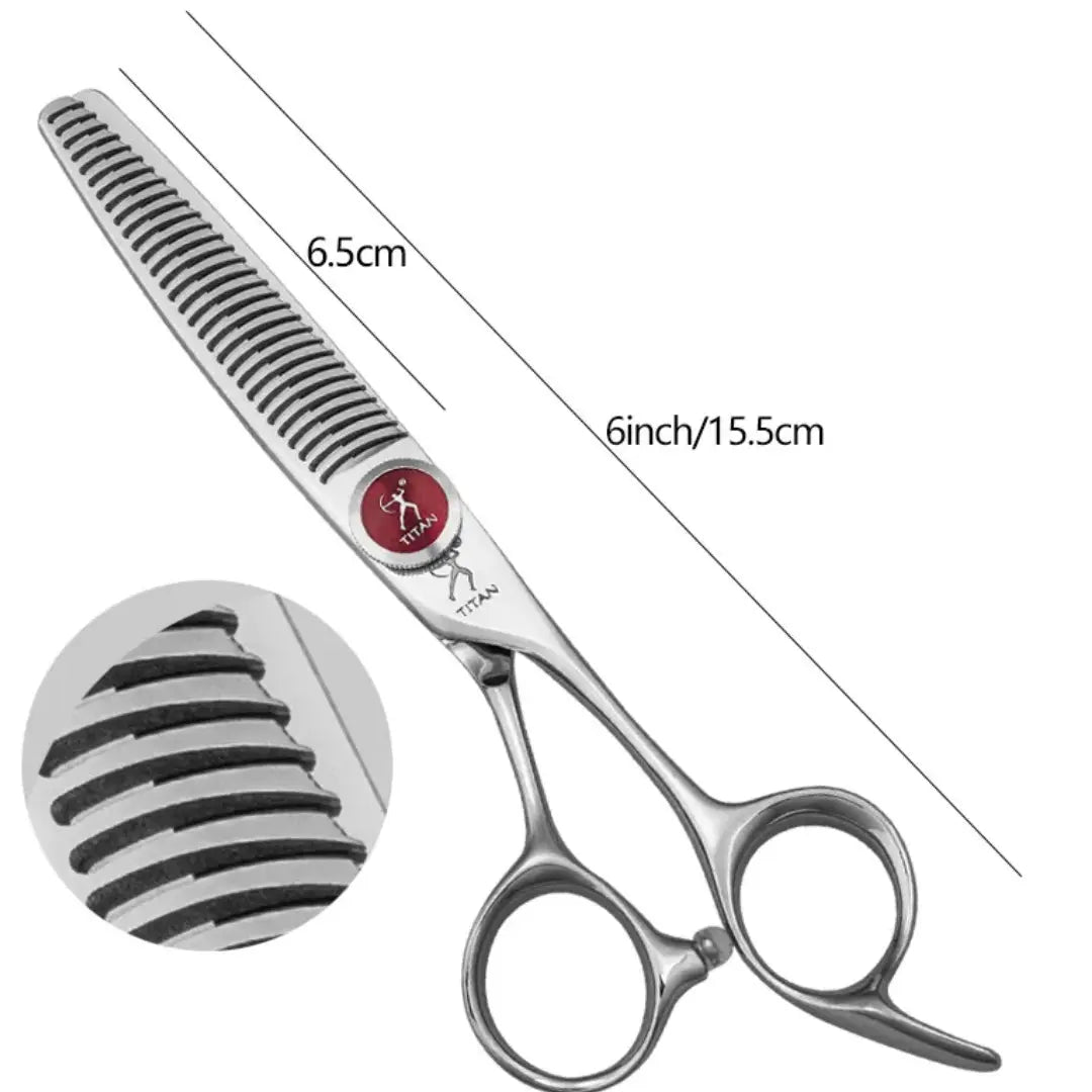 Handmade Japan VG10 Thinning Shears (6”) – Laser Red