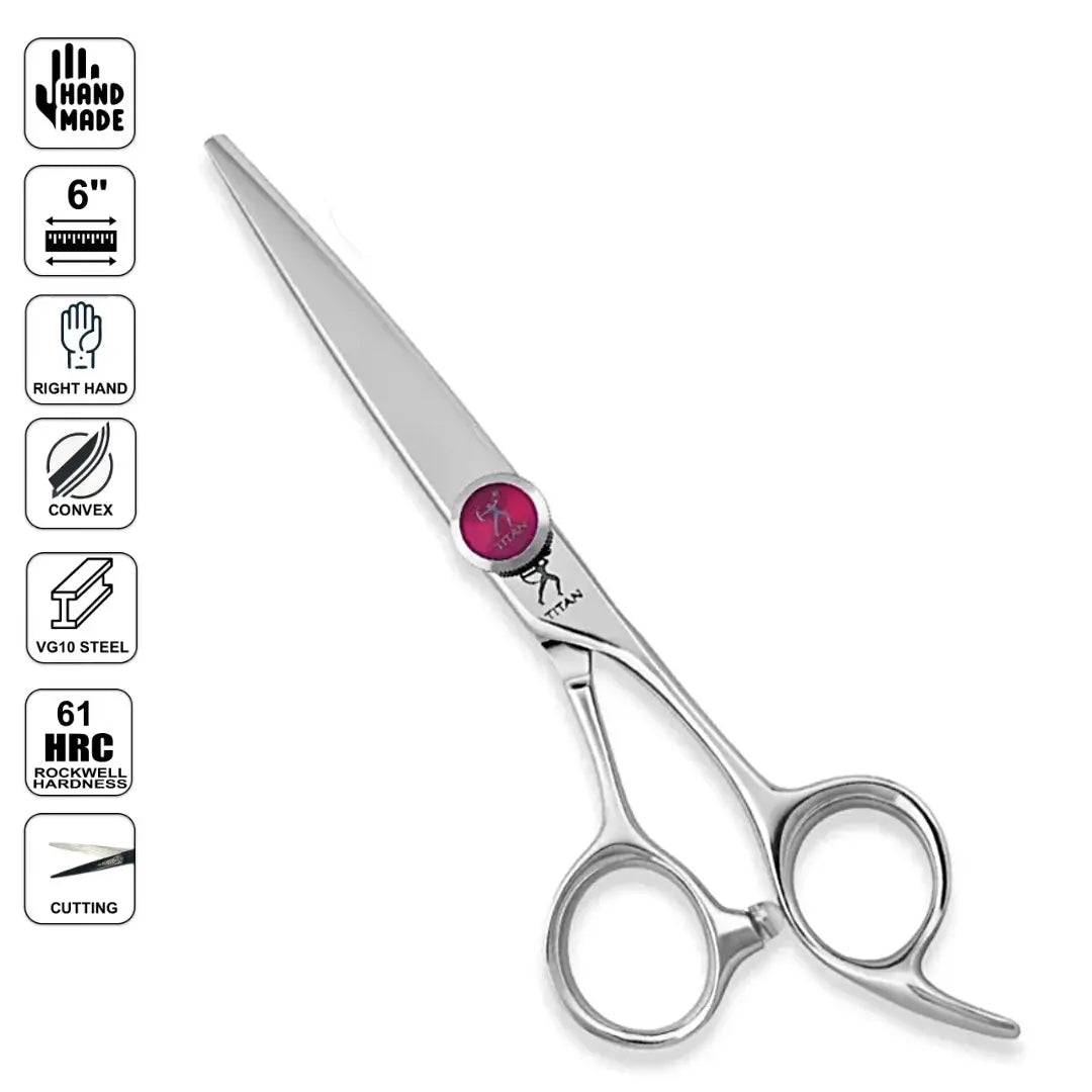 Handmade Japan VG10 Cutting Shears (6”) – Laser Red - BUYBARBER.COM
