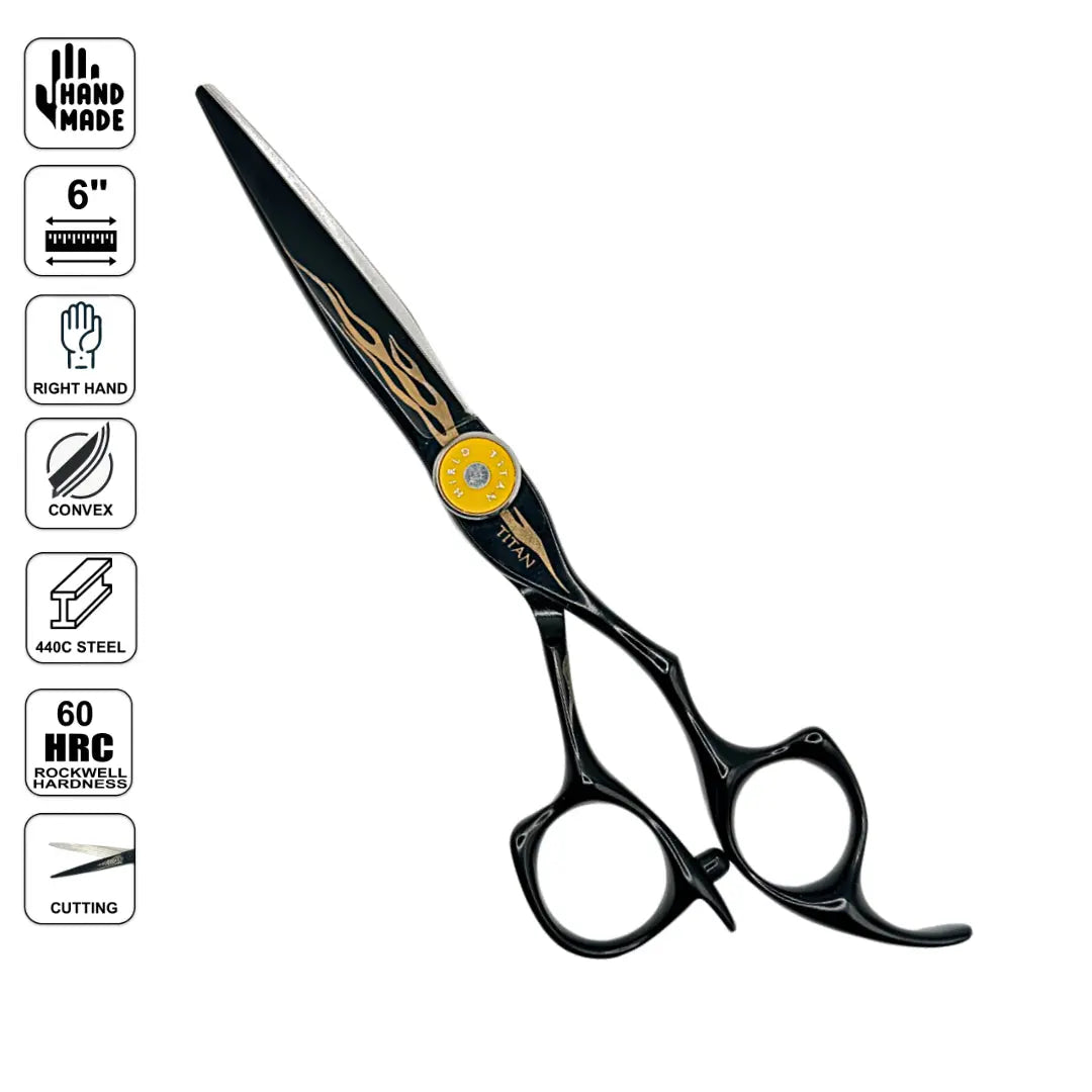Professional Japanese 6" Hair Cutting Shears – Hand Made 440C - Limited Edition BUYBARBER.COM