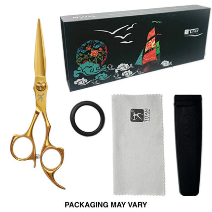 Professional Japanese 6" Gold Hair Cutting Shears – Hand Made 440C - BUYBARBER.COM