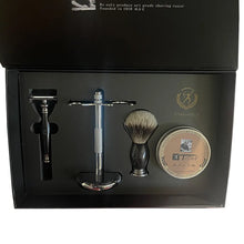 Hand Made Traditional Shaving Set - Black Sandalwood BUYBARBER.COM