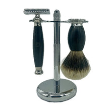 Hand Made Traditional Shaving Set - Black Sandalwood BUYBARBER.COM