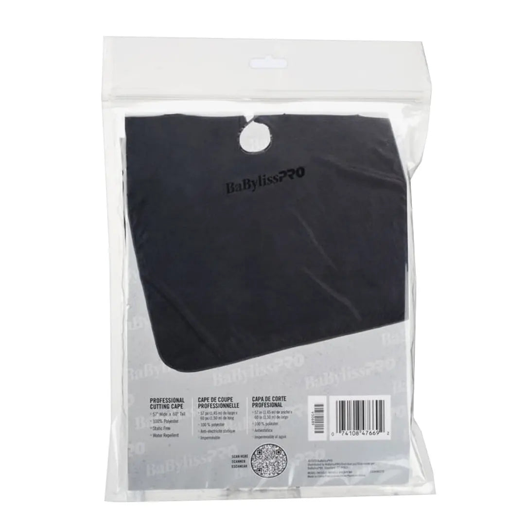 BaBylissPRO® Barber Cape (BLACK) - BUYBARBER.COM