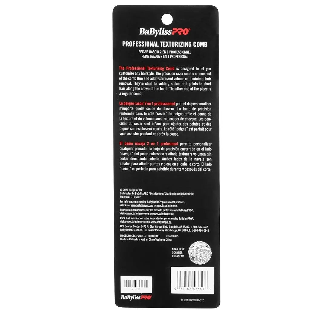 BabylissPro® Professional Texturizing Comb - BUYBARBER.COM