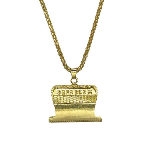 Gold Barber Blade Neckless