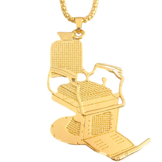 Gold Barber Shop Chair Neckless