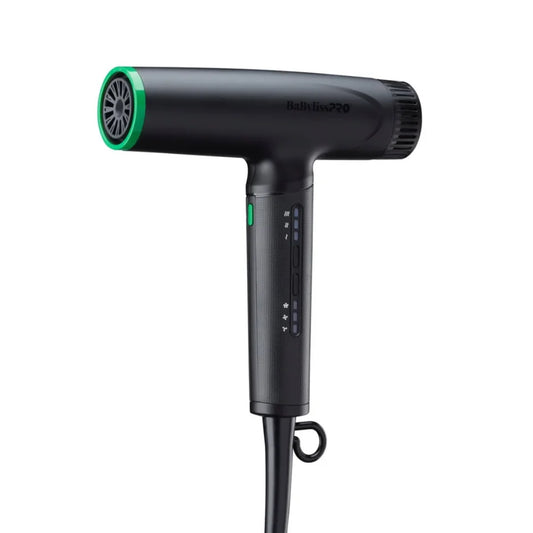 "Lightweight professional hair dryer featuring Nano Titanium and ionic technology"
