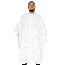 Barber Strong Shield Barber Cutting Cape - White - BUYBARBER.COM