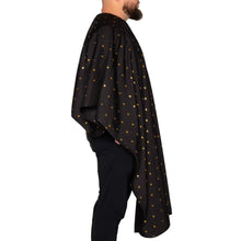 Barber Strong Shield Barber Cutting Cape - Black/Gold - BUYBARBER.COM