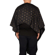 Barber Strong Shield Barber Cutting Cape - Black/Gold - BUYBARBER.COM