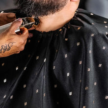 Barber Strong Shield Barber Cutting Cape - Black/Gold - BUYBARBER.COM