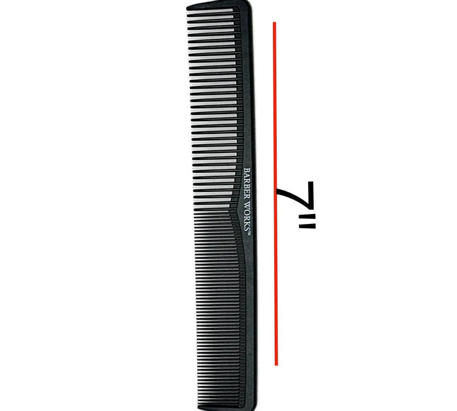 Barber Works Styling Comb | Carbon Fiber | 7" - BUYBARBER.COM