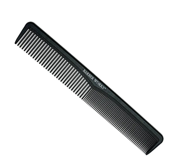 Barber Works Styling Comb | Carbon Fiber | 7" - BUYBARBER.COM