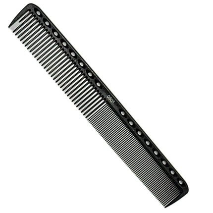 “Barber Works Cutting Comb 725 in black, made from heat-resistant ABS plastic.”


