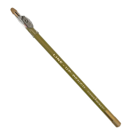 Barber Works line-up pencil  with a metal clip on a white background