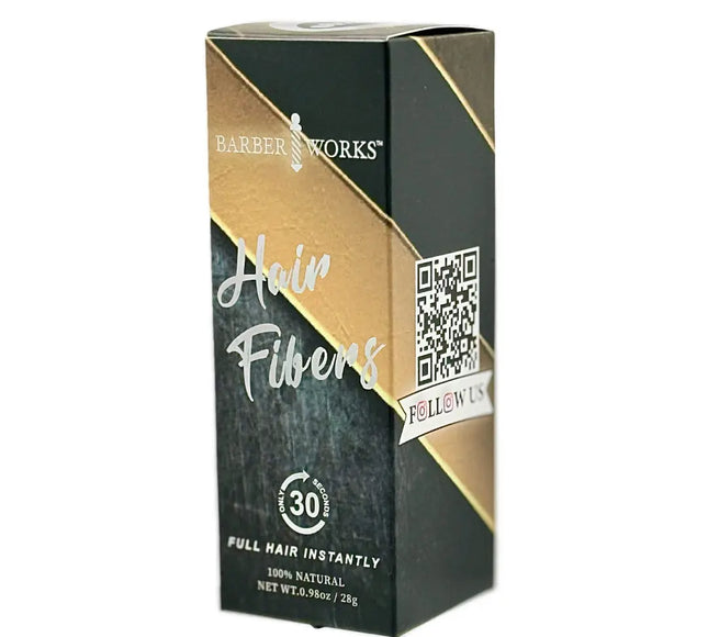Barber Works Hair Fibers (28g) - Onyx Black | Instant Thicker Look for Men & Women - BUYBARBER.COM