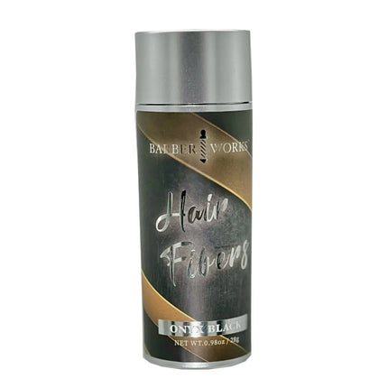 Barber Works Hair Fibers (28g) - Onyx Black | Instant Thicker Look for Men & Women - BUYBARBER.COM