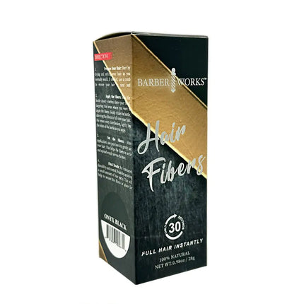 Barber Works Hair Fibers (28g) - Dark Brown | Instant Thicker Look for Men & Women Barber Works