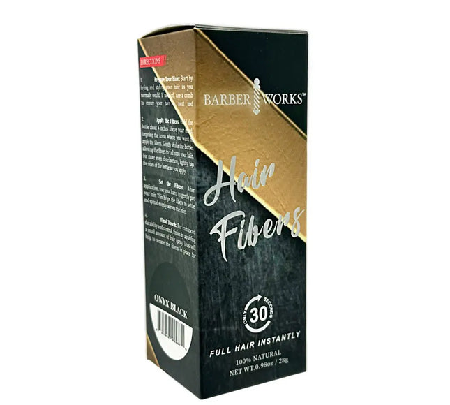 Barber Works Hair Fibers (28g) - Dark Brown | Instant Thicker Look for Men & Women Barber Works