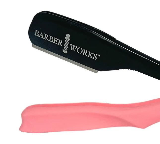Barber Works Professional Razor Holder – Micro Exposed 0.5mm Blade, 8 Colors - BUYBARBER.COM