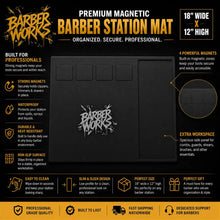 Barber Works Professional Magnetic Barber Workstation Mat Barber Works