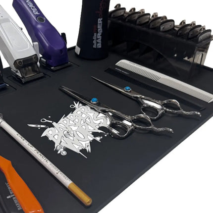 Barber Works Professional Magnetic Barber Workstation Mat Barber Works