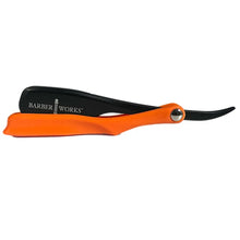 Barber Works Professional Razor Holder – Micro Exposed 0.5mm Blade in Orange