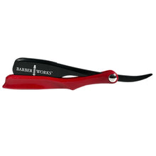 Barber Works Professional Razor Holder – Micro Exposed 0.5mm Blade in Red