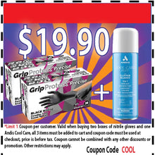 Cool Care Plus Clipper Spray + two Black Nitrile Barber Gloves Bundle BUYBARBER.COM