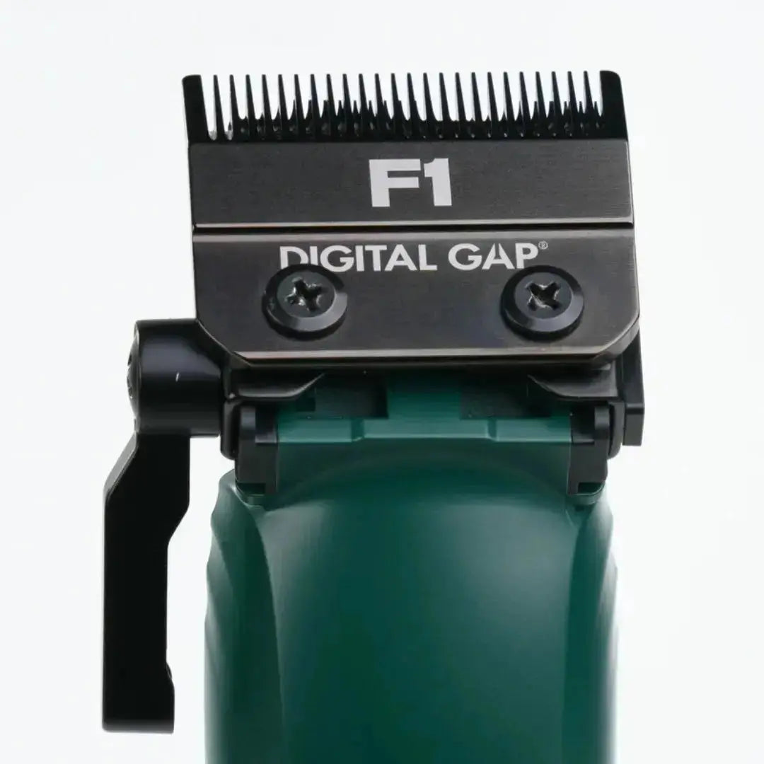 COCCO Veloce Lite Clipper (Green/White) 7000 RPM Hair trimmer head with 'F1 Digital Gap' branding on a white background