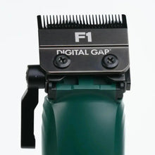 COCCO Veloce Lite Clipper (Green/White) 7000 RPM Hair trimmer head with 'F1 Digital Gap' branding on a white background