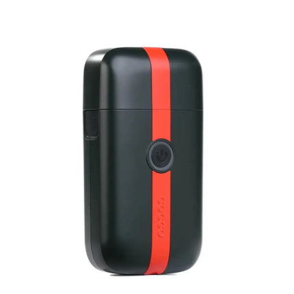 COCCO Veloce Lite Shaver (Black/Red Stripe) Dual Foil  with a red stripe on a white background