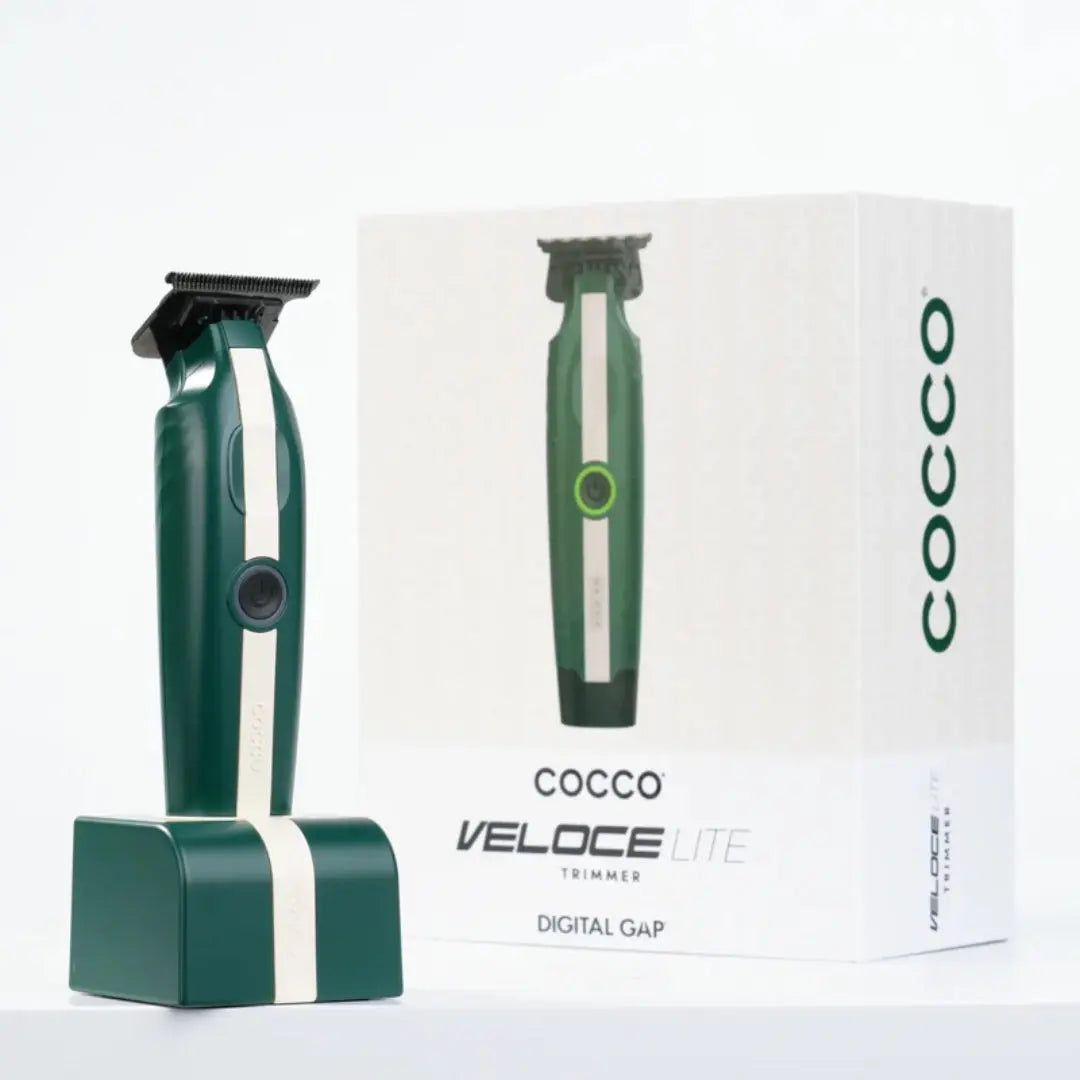Cocco Veloce Lite trimmer with packaging on a white background