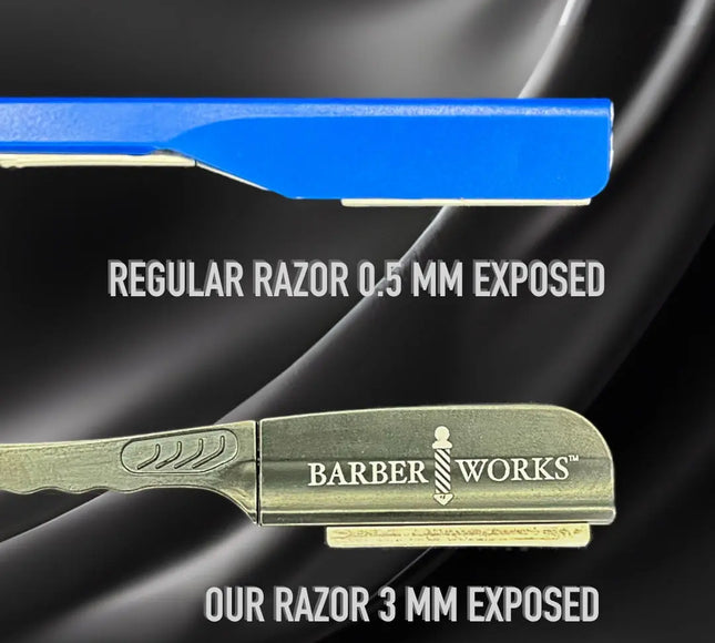 Barber Works Professional Razor Holder – Ultra 3mm Exposed | Superior Grip & Safety Hinge Design Barber Works