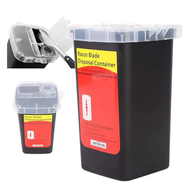 Professional Barber Sharps Disposal Case | Black - BUYBARBER.COM
