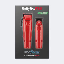 BaBylissPRO FXONE Lo-ProFX Limited Edition Matte Red Clipper, Trimmer & Boosted Battery Gift Set BaByliss