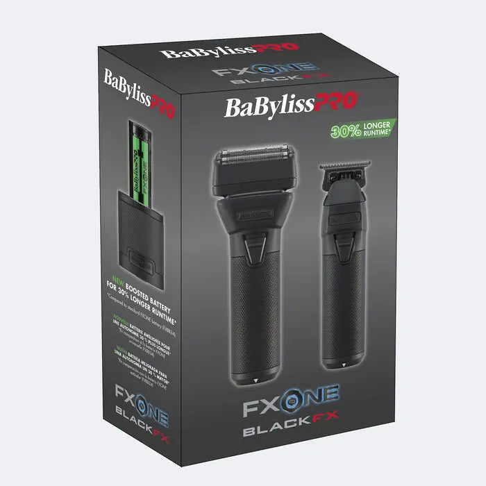 BaBylissPRO Set FXONE BLACKFX Trimmer & Double-Foil Shaver Prepack BaByliss