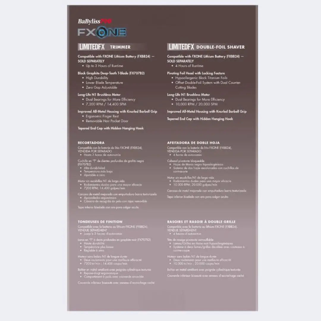 BaBylissPRO® FXONE Limited Edition Nightfall Trimmer & Shaver Prepack (Tools Only) - BUYBARBER.COM