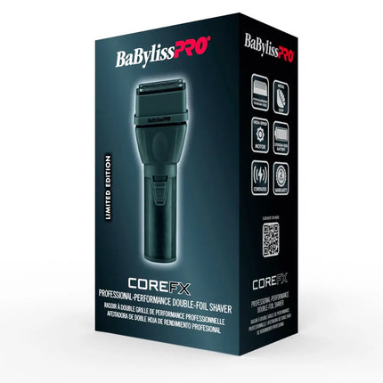 BaBylissPRO CoreFX Shaver Black – Waterproof Double-Foil Shaver BaByliss
