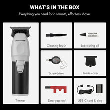 “COREFX trimmer showing non-slip metal grip, finger and thumb rests, and USB-C.”